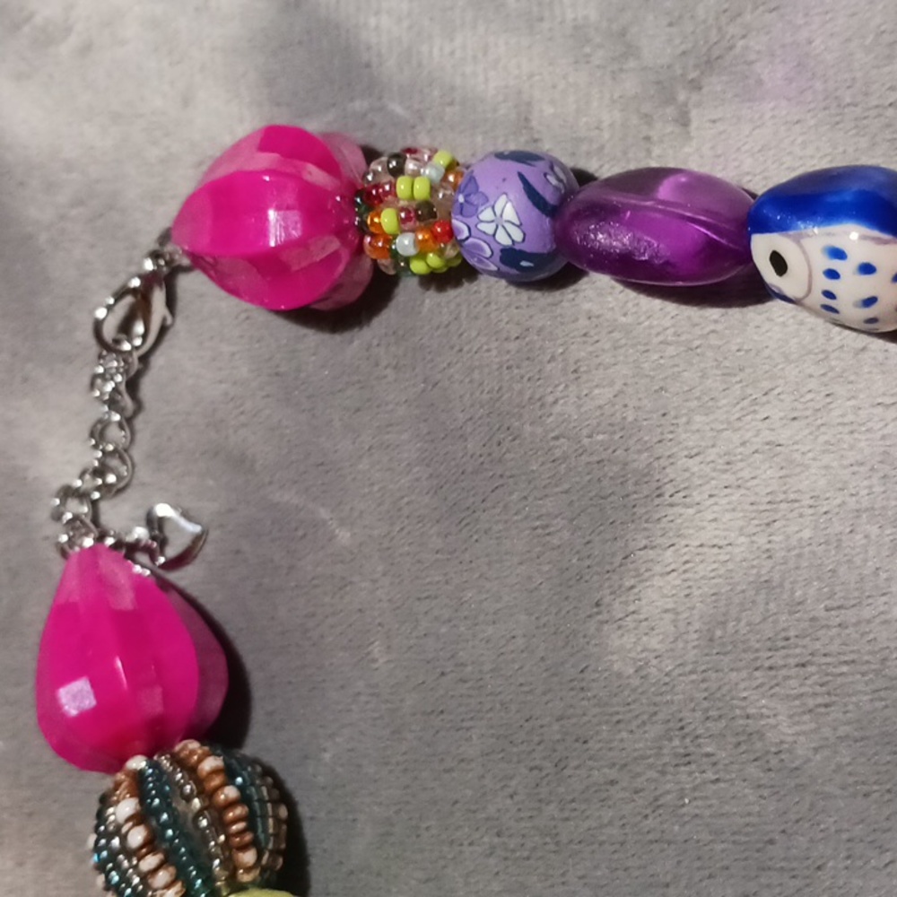 Fun Beaded Necklace, Statement Piece - image 4